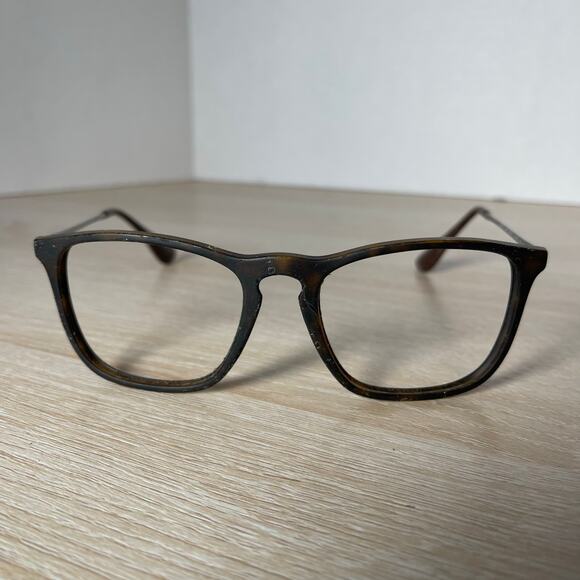 Ray-Ban RB4187 Chris 856/13 Sunglasses FRAMES ONLY Brown Rubber 54-18-145 Italy - Picture 2 of 12